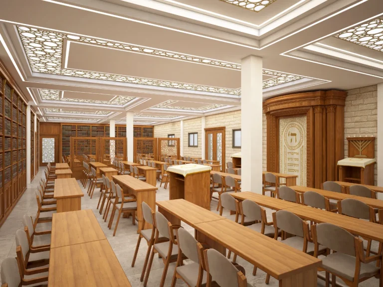 ריקי גרוזמן - עיצוב פנים ואדריכלות בתי כנסת-Synagogue,Aron Kodesh,Holy Ark,shul-פרויקט בית חב"ד הרצליה