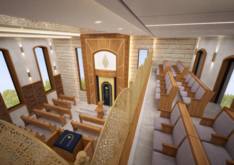 ריקי גרוזמן - עיצוב פנים ואדריכלות בתי כנסת-Synagogue,Aron Kodesh,Holy Ark,shul-פרויקט בית כנסת רמת גבעת זאב