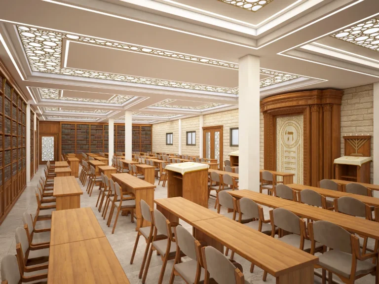 ריקי גרוזמן - עיצוב פנים ואדריכלות בתי כנסת-Synagogue,Aron Kodesh,Holy Ark,shul-פרויקט בית חב"ד הרצליה