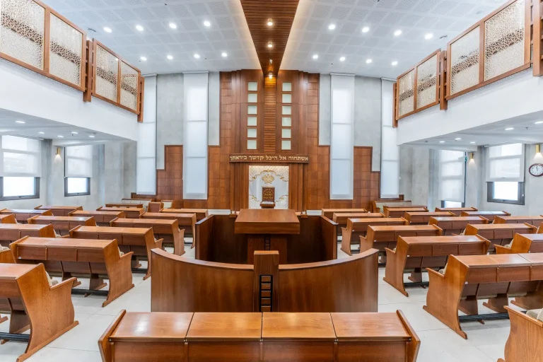 ריקי גרוזמן עיצוב פנים ואדריכלות בתי כנסת Synagogue,Aron Kodesh,Holy Ark,shul -פרויקט בית כנסת בית משה