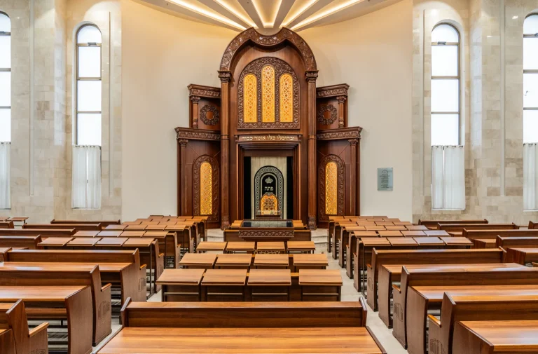 ריקי גרוזמן עיצוב פנים ואדריכלות בתי כנסת Synagogue,Aron Kodesh,Holy Ark,shul -פרויקט בית כנסת בית מאיר